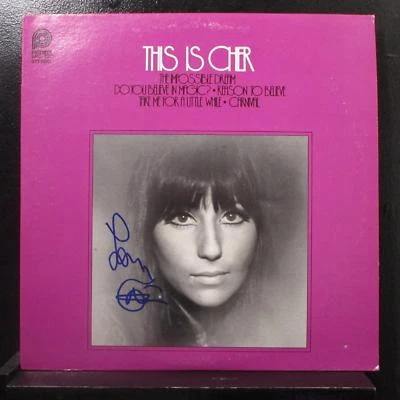Cher - This Is Cher LP VG+ SPC-3619 USA 1978 Vinyl Record Signed / Autographed - Image 1 of 2