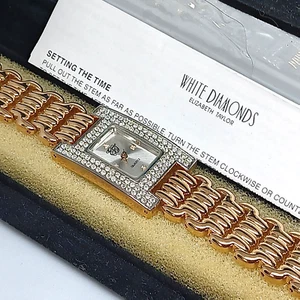 Elizabeth Taylor White Diamonds Quartz Watch with Box & Instructions - Picture 1 of 9