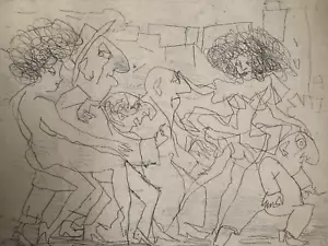 MINO MACCARI ORIGINAL SIGNED AND NUMBERED 7/29 ETCHING MEN AND WOMEN - Picture 1 of 24