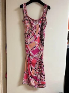Emilio Pucci Dress Ladurée Collaboration Size 38 Pink From Japan Rare - Picture 1 of 7