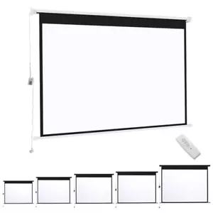 Manual Pull-Down Screen / Remote Control Electric Motorised Projector Screen 4:3 - Picture 1 of 41