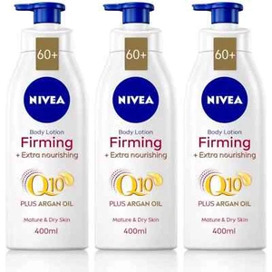 3x NIVEA Q10 Power 60+ Firming & Extra Nourishing Body Lotion with Argan – 400ml - Picture 1 of 7