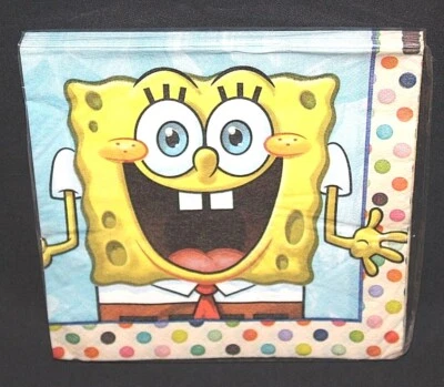 Unique White/Multicolor SpongeBob SquarePants Luncheon Napkins  16 Ct  2-Ply - Image 1 of 2