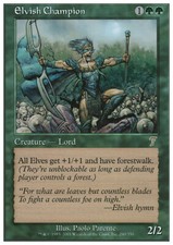 Magic the Gathering MTG Elvish Champion (240) Seventh Edition   LP