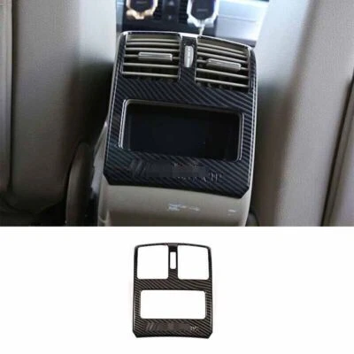 Cubierta de marco de ventilación de salida de aire de fibra de carbono para Mercedes-Benz GLK 09-2015 asiento trasero Foto 1 de 4