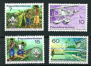 Scouts / Scautismo / Flight - Papua Nuova Guinea - 4 val. perfetti - Bild 1 von 1