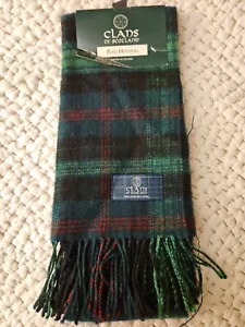 Scottish Tartan Clan Scarf MacKinlay Modern - 100% lambs wool scarves - Picture 1 of 3