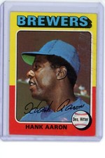 1975 Topps Baseball #660 Hank Aaron Milwaukee Brewers R162