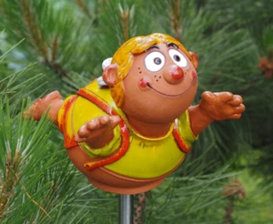 Ceramic Garden Ball Decoration Statue Karlsson H17cm Midene Handmade - Picture 1 of 13