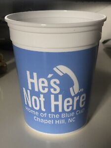 He’s Not Here BLUE CUP Chapel Hill UNC Tar Heels Beer UNC 32 oz North Carolina