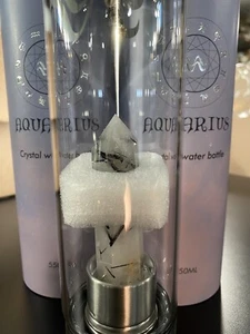 Aquarius Crystal Infused Glass Black Tourmaline Water Bottle*NEW* - Picture 1 of 2