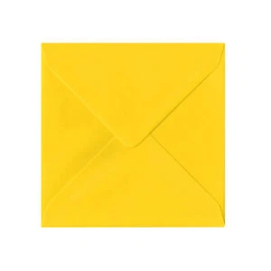 Sobre cuadrado amarillo medio 155 x 155 | engomado | sobre amarillo con solapa en V 120gsm - Imagen 1 de 3