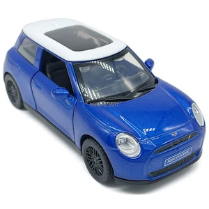 1/34 BMW Mini Cooper Model Car Diecast Toy Vehicle Doors Open Pull Back Blue - Picture 1 of 11