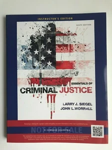 Essentials of Criminal Justice 9th - 9781285441528 - INSTRUCTOR'S EDITION - NEW - Picture 1 of 3