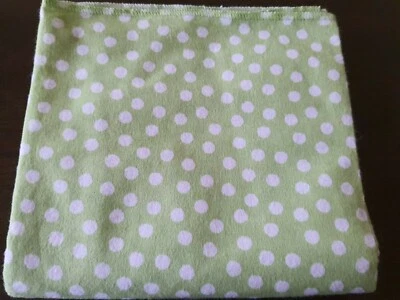 Just One Year by Carter's Baby Receiving Blanket lime Green White Polka Dot New  - Image 1 of 2