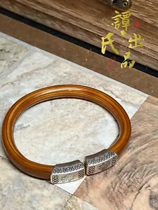 财神S925 silver inlay Jin gangteng Bracelet 67×58mm 财神配饰S925银镶嵌金刚藤手镯 - Picture 1 of 15