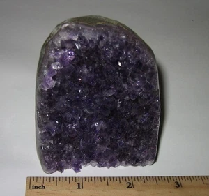 3.1" x 2.5" NATURAL ROUGH AMETHYST CRYSTAL CLUSTER WITH MATRIX BRAZIL 338.1grams - Imagen 1 de 12