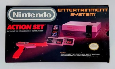 1989 oval seal Action Set complete in box original Nintendo NES - Image 1 of 4