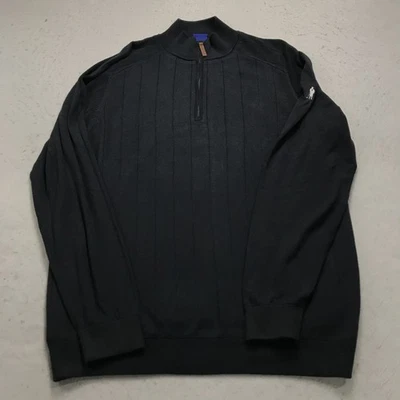 Suéter FootJoy Para Hombres XL Azul Forrado Acrílico Lana 1/4 Cuarto Cremallera Pullover Golf FJ Foto 1 de 4