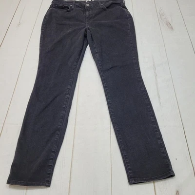 NYDJ black straight slim jeans lift tuck high rise - Image 1 of 4