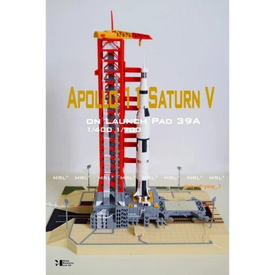 1/400 Saturn V CCAFS 39A Apollo 11 3D Printed Launch Scene Spacecraft Model Gift - Image 1 of 4