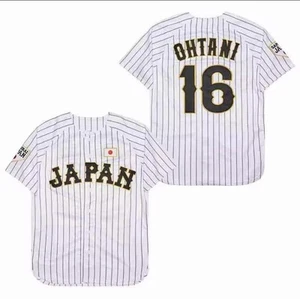 Vintage Baseball Trikot Japan #16 Ohtani Samurai weiß schwarz bestickt - Bild 1 von 5