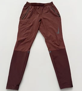 MENS S SMALL NIKE SWIFT FLEX 27" RUNNING DRI FIT PANTS MAROON GRAY 928583 652 - Picture 1 of 8