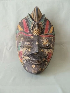 Collectible decorative shoft wooden mask carved & painting for wall - Picture 1 of 8