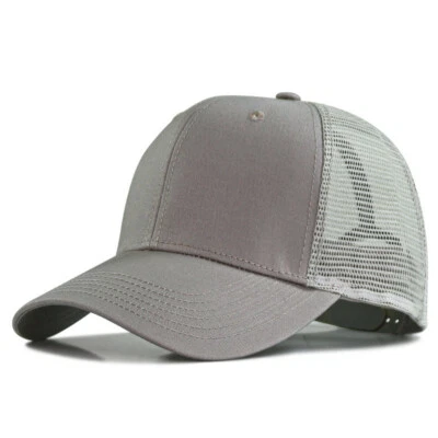 Gorra de béisbol lisa de gran tamaño M/XL/XXL/3XL para mujeres hombres camionero sombrero de malla para cabeza grande Foto 1 de 4