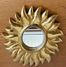 Golden Sun  Round Mirror in Center   Indonesia   D 14"  
