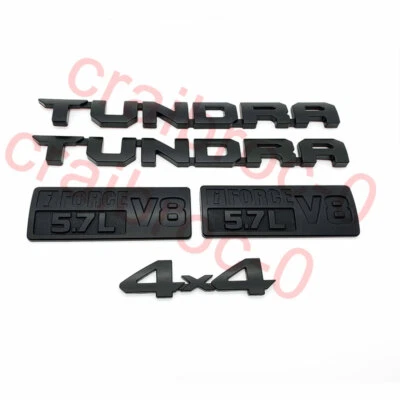 Kit de 5 insignias emblema de repuesto negro mate para Toyota Tundra 2014-2021  Foto 1 de 4