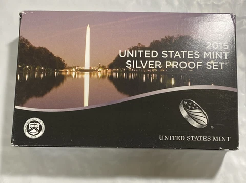 2015 United States Mint (14) coin Silver Proof Set with Box and Coa #2449 Cover