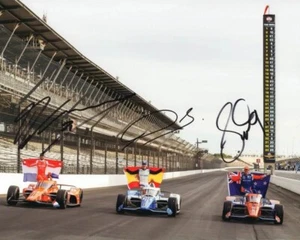 Scott Dixon - Alex Palou - Rinus Veekay 2022 Indy 500 Front row signed 8x10 - Picture 1 of 1