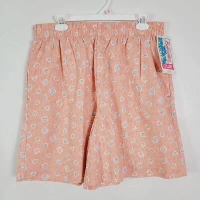 Pantalones Cortos Paradise Club Vintage Dead Stock 100% Algodón Años 80 Estampados Foto 1 de 4