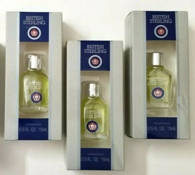 Paquete de 3 BRITISH STERLING Colonia SPLASH 0,5 oz / 15 ml por DANA CLASSIC FRAGANCIAS Foto 1 de 3