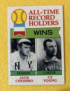 1979 Topps All Time Record Holders Wins Jack Chesbo Cy Young #416 - Picture 1 of 2