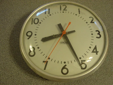 Antique 1931 Flexchron Standard Glass Dome School Classroom Clock Electric ASIS Cover