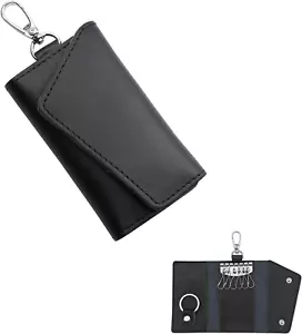Funincrea Key Case, Leather Car Key Holder for Men Women, Key Pouch - Picture 1 of 12