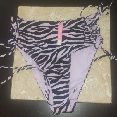 TRAJE DE BAÑO VICTORIA'S SECRET parte inferior L cebra lavanda  Foto 1 de 4