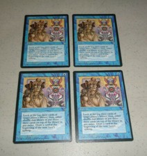 ~Portent x4 ~LP-EX~ Ice Age Playset Magic the Gathering MTG ~Free Ship~