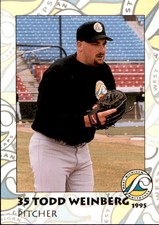1995 West Michigan Whitecaps Team Issue #35 Todd Weinberg Somerset Massachusetts