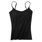 Women's Size XXL BLACK Tank Top with Built in Bra for Support NEW
