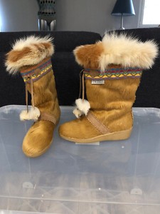 jolies bottes indiennes fourrées vintage 1970's neige TECNICA pointure 39 neuve