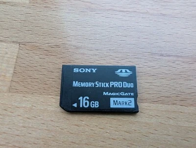 Sony 16GB Memory Stick PRO Duo Card MSMT16G Made In Japan - Image 1 of 2