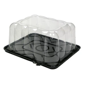 Pactiv APET Plastic Premium 1/8 Sheet Rectangle Cake Container | 50/Pack - Picture 1 of 1