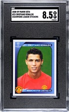 PANINI CRISTIANO RONALDO #23 Champions League 2008-2009 SGC 8.5 NM-MT+ Sticker