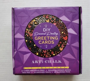 DIY Diamond Painting Arti Chalk Handmade Assorted 12 Greeting Cards Craft Kit - Picture 1 of 7