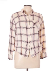 Women's Plaid Any Day Button Down Shirt - A New Day Cream XS NWOT - Picture 1 of 2