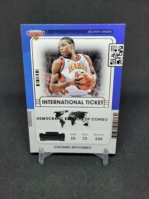 Dikembe Mutombo 2021-22 Panini Contenders Basketball International Ticket No. 28 - Image 1 of 2