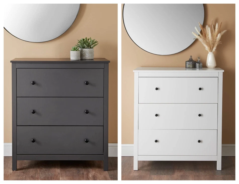 New Oslo Chest of Drawers, 3 Drawer Unit Storage Cabinet Bedroom Living Room N23 - Image 1 of 1